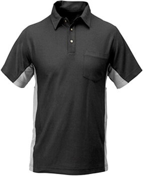 camisa tipo polo negra